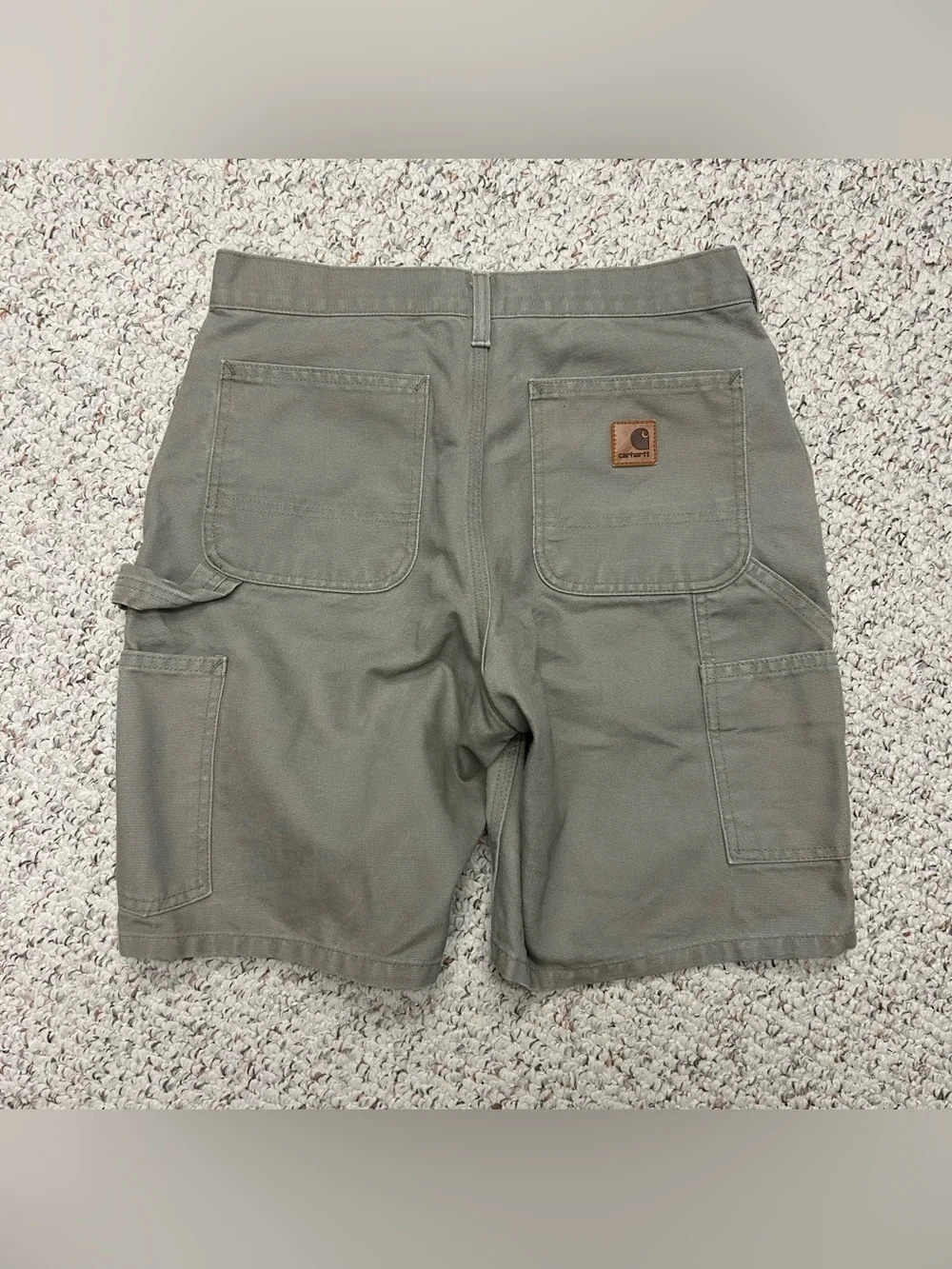 Vintage Carhartt Shorts B25 DES Size 28x9 (30) Original Fit Carpenter Cargo Sand